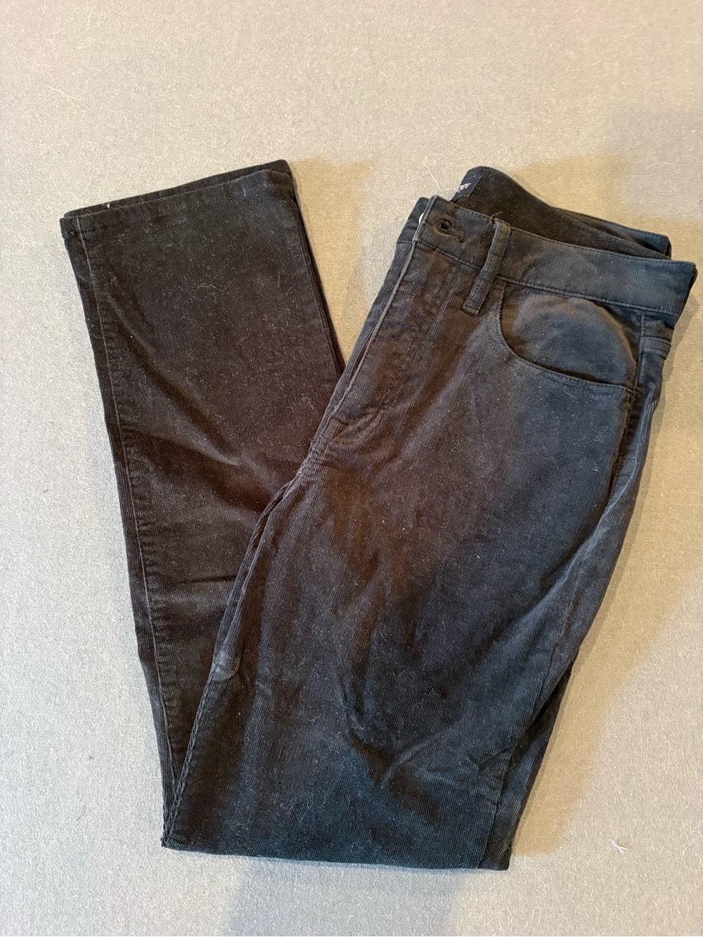 J. Crew Women's Straight Leg 5 Pocket Corduroys in Black
